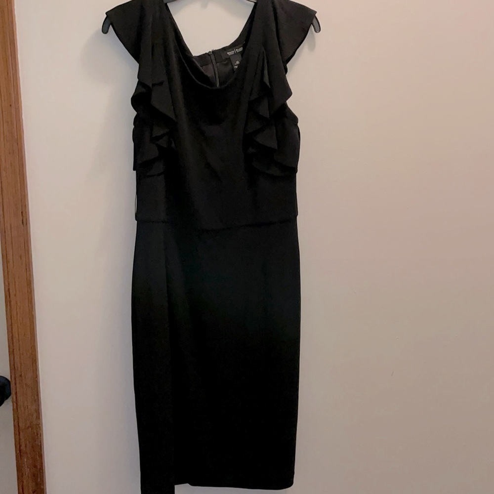 Ruffled flutter sleeve dress